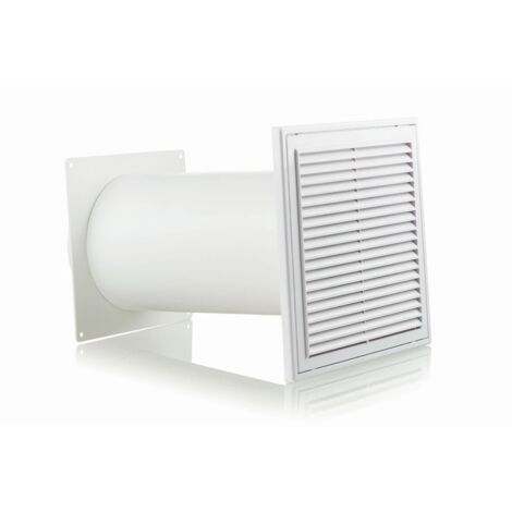 Aérateur télescopique DN 150 raccord rond blanc extractible en continu