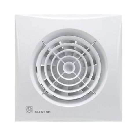 Aérateur ultra silencieux 100M3H extra plat clapet anti retour - Blanc - 158 X 158 mm - Blanc