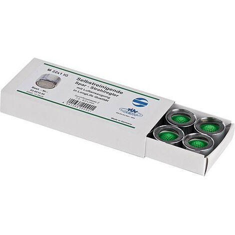 Aérateur,régu. jet autonettoyant SelfClean Eco-7,5l/min M22x1fem. emballage : 10 pcs
