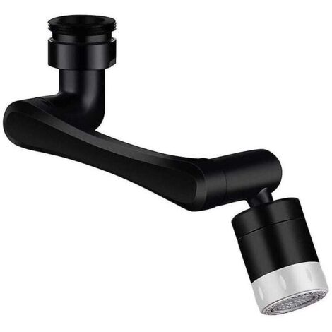 Aeratore con rubinetto girevole Aeratore con rubinetto rotante 1080+360 (Nero)