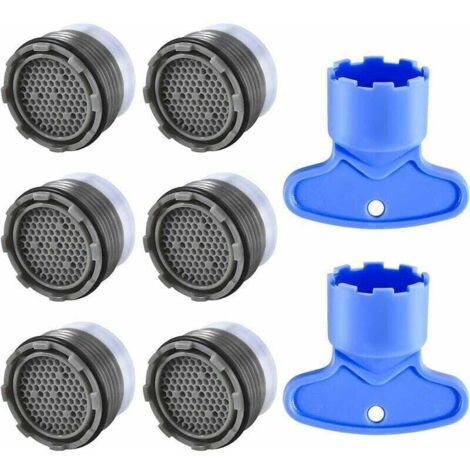 Aeratore per rubinetto, beccuccio per rubinetto da cucina, rubinetto da bagno, risparmio idrico, aeratore per rubinetto, risparmio idrico, set da 6 pezzi