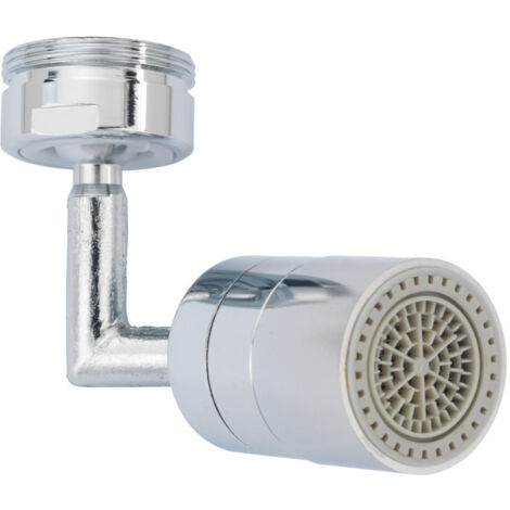 Aeratore per rubinetto con 2 getti d'acqua diversi e 2 snodi WENKO