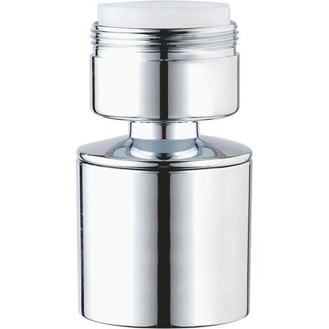 Aeratore per rubinetto da cucina a doppia funzione da 24 mm, certificato ACS, filettatura maschio cromata (M24)