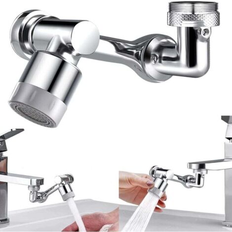 Aeratore per rubinetto girevole 1080 con 2 funzioni, filtro per rubinetto girevole multifunzionale, regolatore di flusso, aeratori universali per rubinetto (1 pezzo)