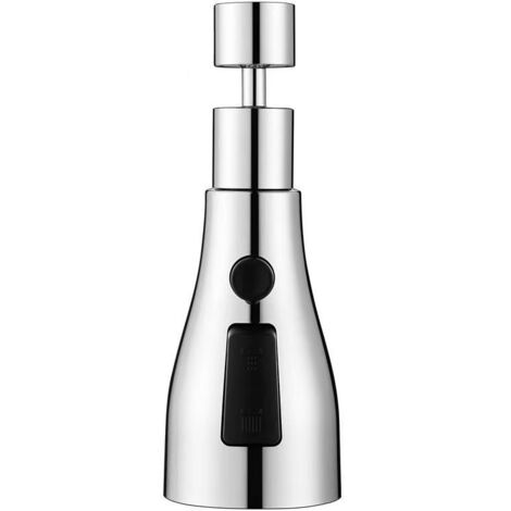 Aeratore per rubinetto girevole a 360 gradi con filtro anti-schizzi, spruzzatore per rubinetto, 3 modalità regolabili, filtro per soffione doccia, spruzzatore per cucina e bagno