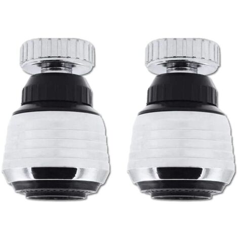 Aeratore per rubinetto girevole a 360 gradi KZQ, filtro per rubinetto a risparmio idrico per cucina e bagno (confezione da 2)