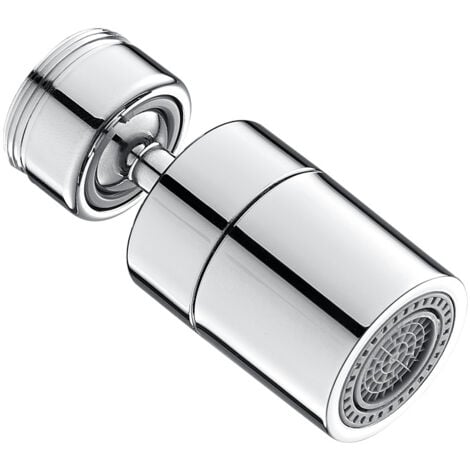 Aeratore per rubinetto in ottone girevole a 360°, 2 modalità, filtro per rubinetto da cucina regolabile con adattatore per ugello - per rubinetti con filettatura maschio M22 o ugello con filettatura f