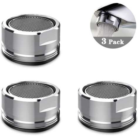 Aeratore per rubinetto M24, 3 pezzi, accessori per rubinetto con filtro, diffusore, filtro per rubinetto per cucina e bagno