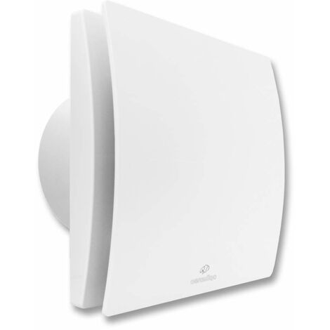 Aerauliqa QD100 - Aspiratore assiale diam.99mm - 8W - 83m3/h, T50 IPX4, Bianco, 11.6 x 16.4 x 16.4 cm