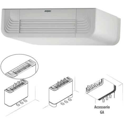 Aermec FCZ 300 U Ventilconvettore per impianto 2 tubi, universale con mobile, griglia orientabile, installazione orizzontale/verticale (batteria principale standard) senza comando a bordo - compatibil