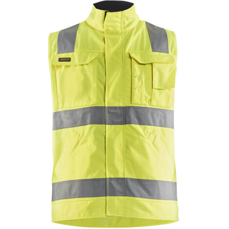 Ärmelloser Hochsichtbarkeits-Arbeitsweste 8505 - Neon Gelb/Navy XXL