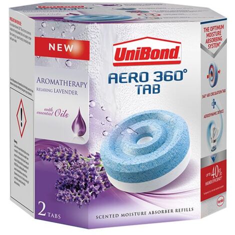 Aero 360 Moisture Absorber Aromatherapy Lavender Refills (Pack Of 6 Tabs)
