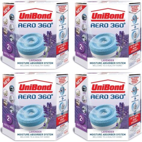 Aero 360 Moisture Absorber Aromatherapy Lavender Refills (Pack Of 8 Tabs)