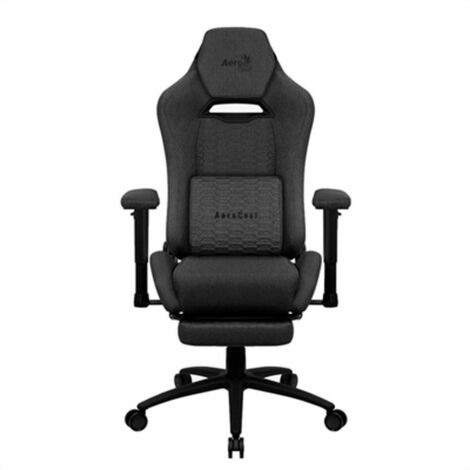 AeroCool Aerocool ROYALASHBK, Chaise Gaming Ergonomique Premium, Repose-jambes, Technologie Aeroweave, Noir (AEROROYAL-ASH-BLACK)