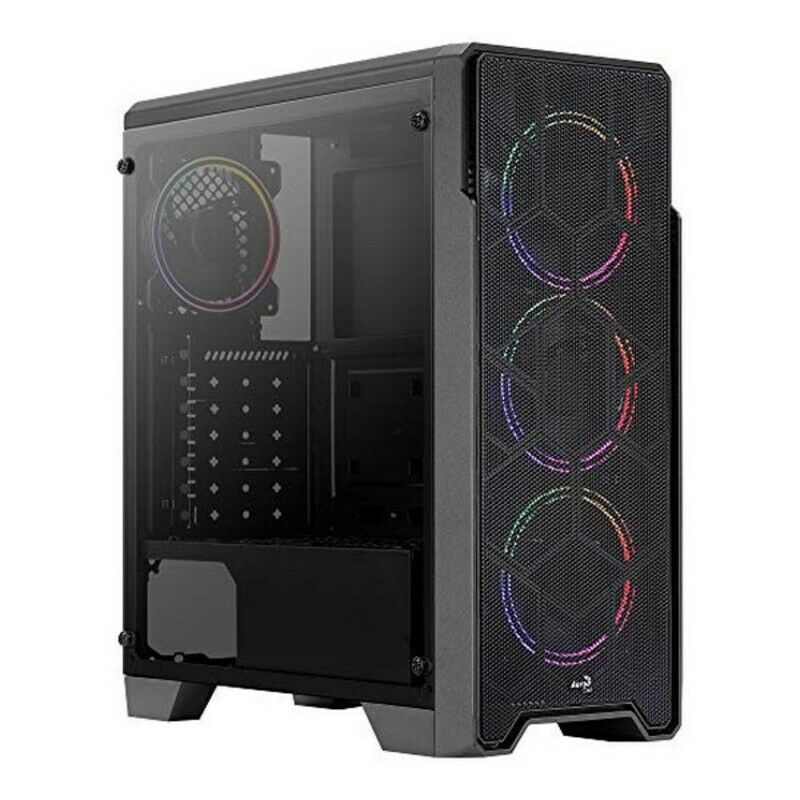 

Caja Semitorre Micro ATX / Mini ITX / ATX Ore Saturn RGB USB 3.2 Negro - Aerocool