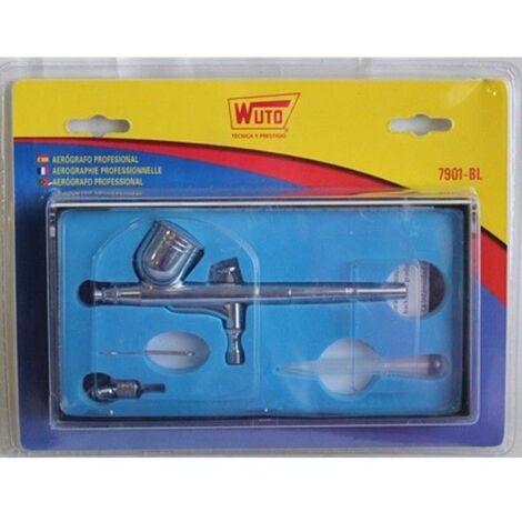Aerografo Compresor Profesional 7Cc Kit4Pz 7901Bl Wuto