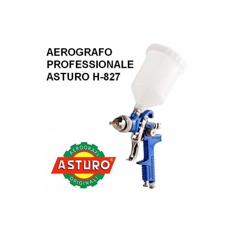 Image of Aerografo H-827 professionale Asturo hvlp pistola verniciatura verniciare 600 cc