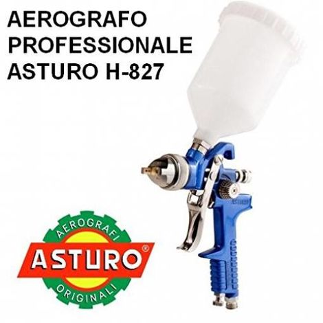Aerografo H-827 professionale Asturo HVLP pistola verniciatura verniciare 600 cc