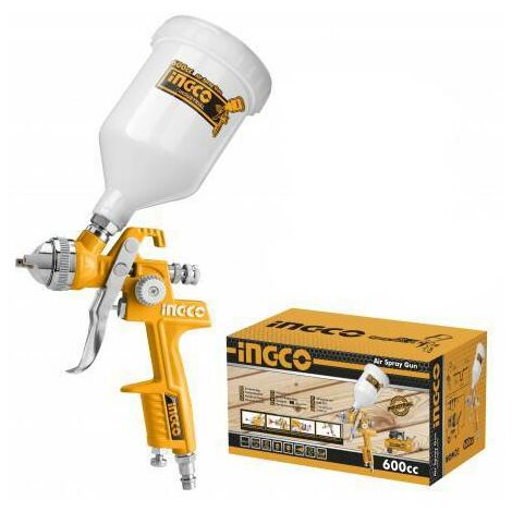 Aerografo HPLV pistola a spruzzo con serbatoio superiore da 1,4 mm 600 cc INGCO