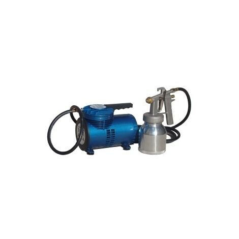 Aerografo/Verniciatore/Stazione di verniciatura HVLP con mini compressore - Mod. AS-06K