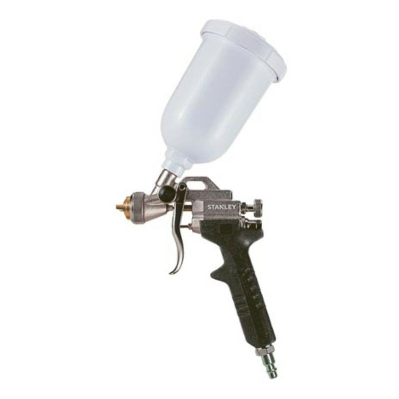 Stanley - Pistolet à peinture pneumatique de 1,4 mm, avec godet supérieur de 0,25 l