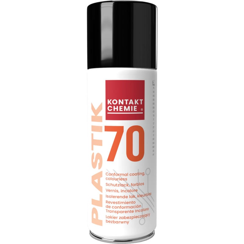 Vernis de blocage Kontakt Chemie plastik 70, Résine Acrylique, Transparent, Aérosol 200 ml ( Prix pour 1 )