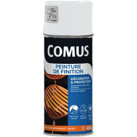 Aérosol 400ml Peinture de finition mat blanc COMUS