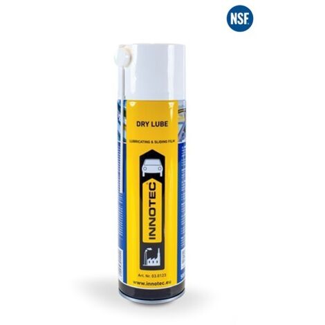 Aérosol 500ml lubrifiant ptfe sec non gras dry lube - Type : Aérosol - Modele : Bombe - Capacite : 500 ml - INNOTEC