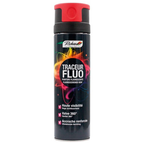 Aérosol 500ml traceur acrylique fluo rouge multi supports - RICHARD COLORANTS