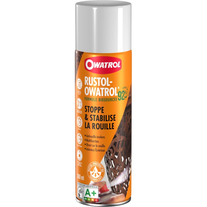Owatrol - Spray antirouille incolore rustol ® 92 biosourcé aerosol Aérosol 300 ml