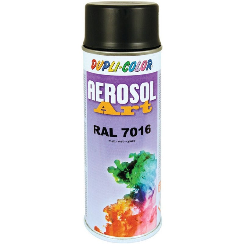 Bombe de peinture de couleur aerosol Art gris anthracite mat ral 7016 400 ml bom (Par 6)
