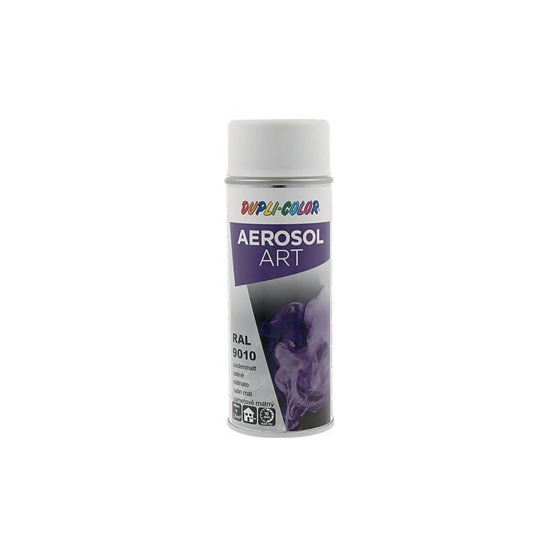 European Aerosols - Bombe de peinture de couleur aerosol Art blanc pur satiné ral 9010 400 ml bombe (Par 6)