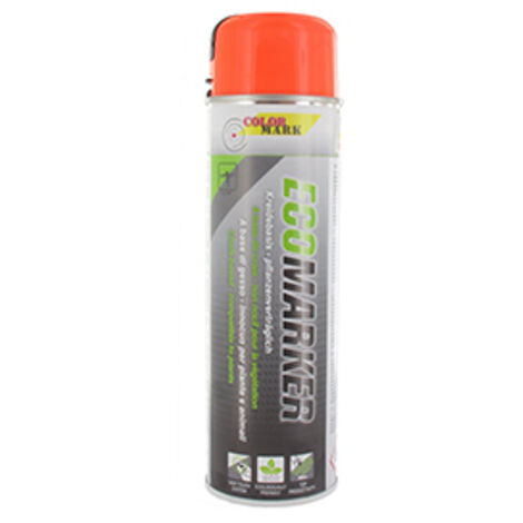 Aérosol COLOR MARK 500 ml fluo orange pour marquage craie