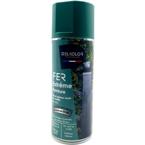 Aérosol De Finition Peinture Fer Antirouille - 400ML  Couleur: RAL 6005 VERT MOUSSE