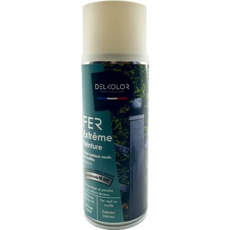 Aérosol De Finition Peinture Fer Antirouille - 400ML  Couleur: RAL 9010 BLANC PUR SATIN