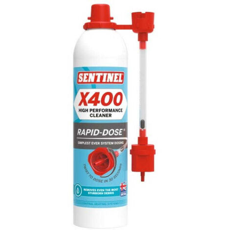 Aérosol désembouant X400 Rapid-Dose pour installations de chauffage central - SENTINEL