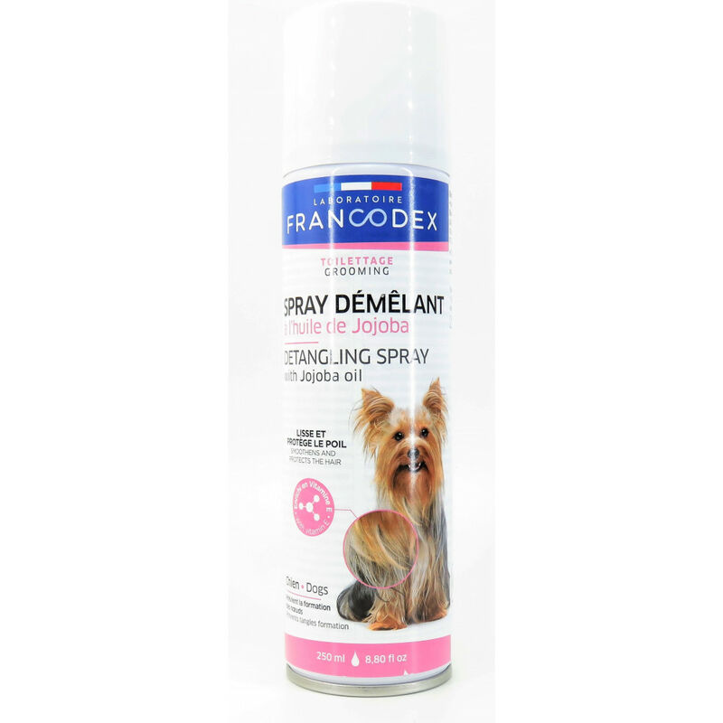 

Aerosol desenredante de aceite de jojoba para perros. 250 ml.