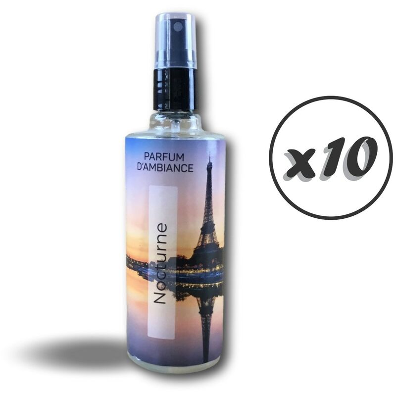 Aerosol parfumeur | 250ml | Parfum d'ambiance | Forte rémanence - Quantité x10 - 253 ml - Parfum Nocturne