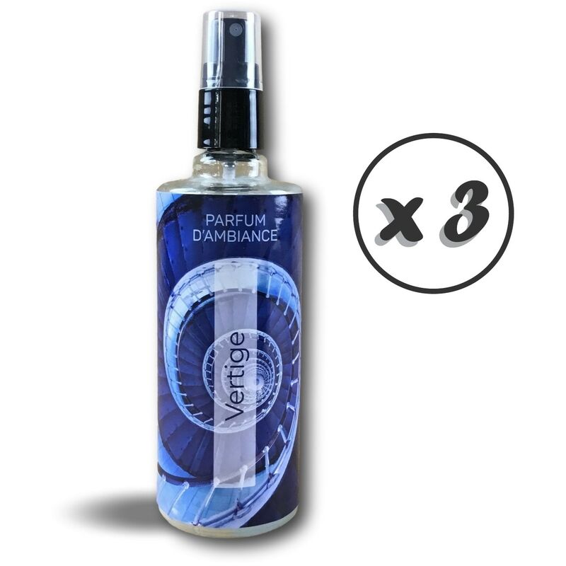 Aerosol parfumeur | 250ml | Parfum d'ambiance | Forte rémanence - Quantité x 3 - 251 ml - Parfum Vertige