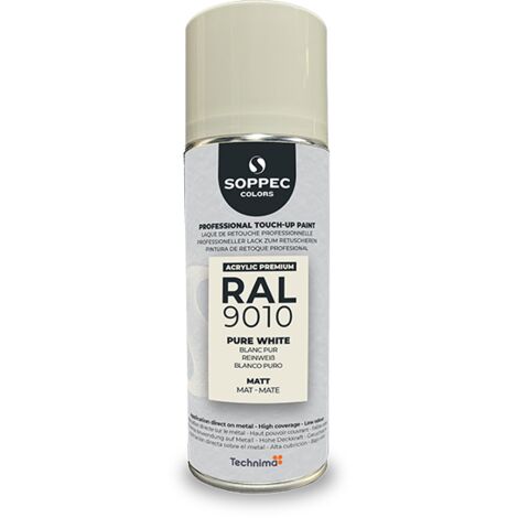 Aérosol peinture acrylique Premium - Contenance 400ml RAL9010 - MAT