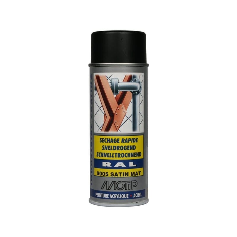 Peinture spray noir Motip 07164