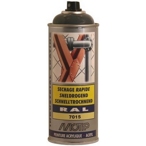 EUROPEAN AEROSOLS AEROSOL Peintures Acrylique - GRIS ARDOISE Brillant RAL 7015 MOTIP - MO07148