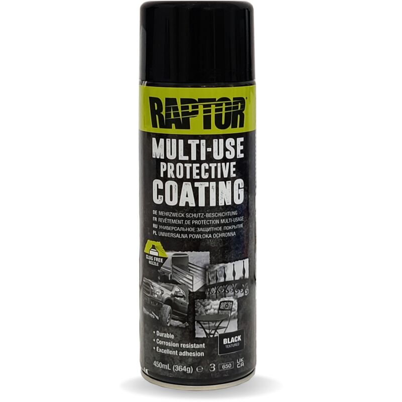 

U-pol - AEROSOL PINTURA RAPTOR 1K NEGRO 450 ML