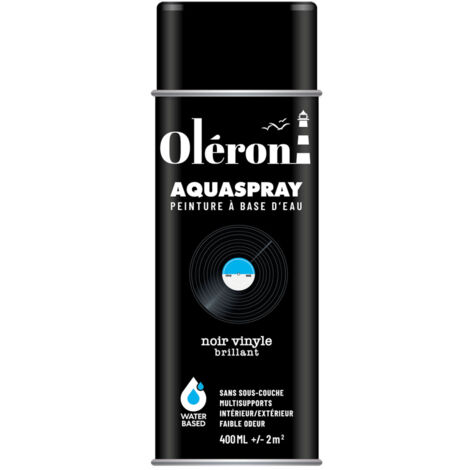 Aérosol Technima Aquaspray Oléron Brillant Noir Vinyle 400ml - Technima