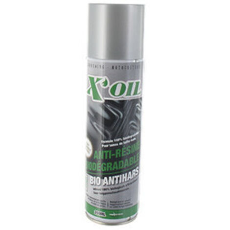 Aérosol X'OIL anti-résine et nettoyant biodégradable pour Lames de taille-haie, sécateurs. Bombe de 200ml.