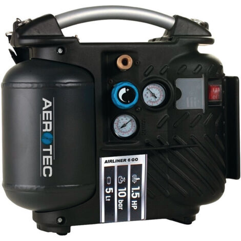 Aerotec Airliner 5 Go compresor negro 5L 10 bar