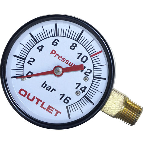 Aerotec Manometer 9052069  Anschluss (Manometer): Rückseite  Außengewinde 1/4" 1 St.