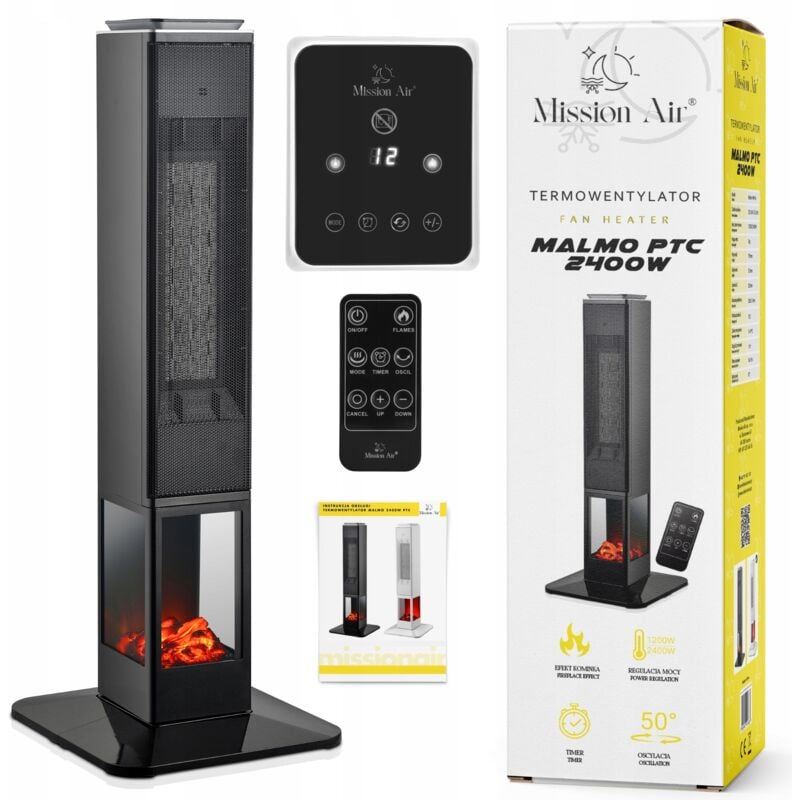 Aérotherme colonne MALMO 2400W Noir