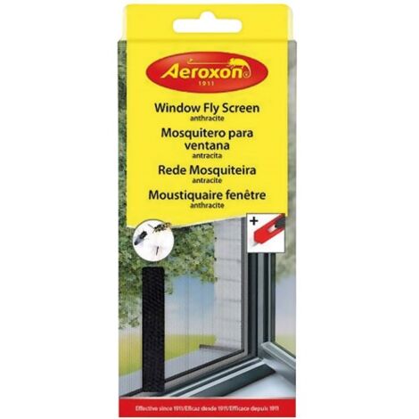AEROXON - Moustiquaire fenêtre anthracite 130x150cm