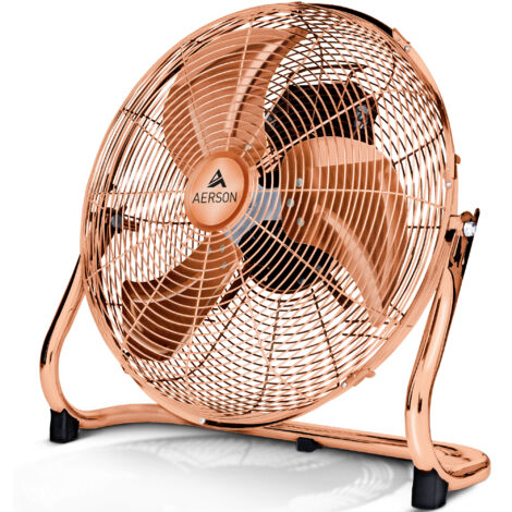 AERSON Bodenventilator 40cm Kupfer Windmaschine 75W Tischventilator Ventilator Standventilator